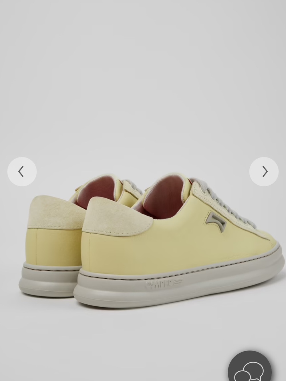 Camper Butter Yellow Leather Sneakers